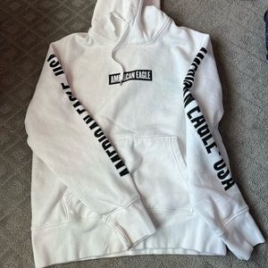 White American eagle hoodie